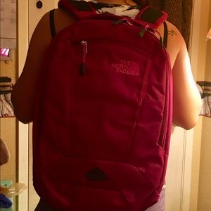Pink backpack the north face